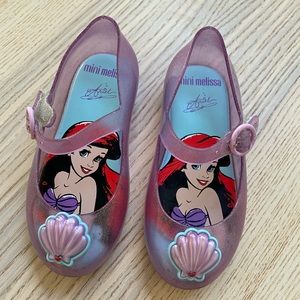 Mini Melissa Ariel Shoes- Jelly Ballet Flats Size 9